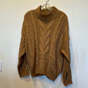 “Frank Lyman” Ladies Cozy Cable Knit Sweater in Brown-brand new never worn